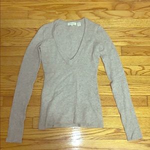 Inhabit Slim Fit Cashmere Deep V Sweater